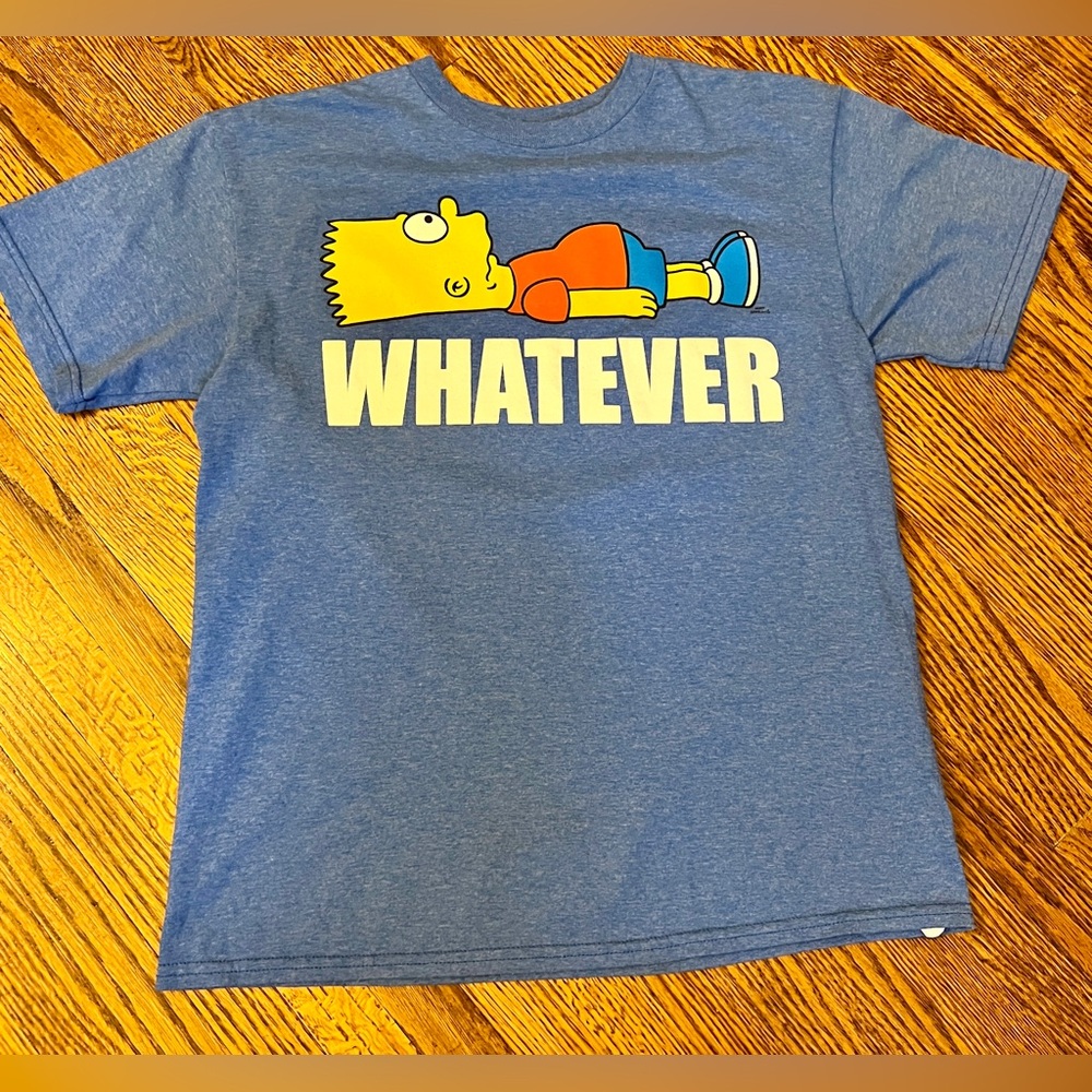The Simpsons Bart Simpson Whatever t shirt Youth size XL in excellent condition